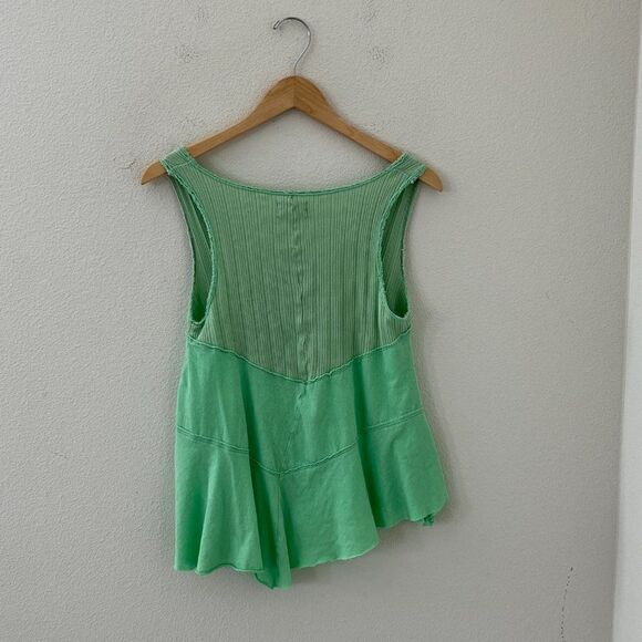 Urban Outfitters Cadie Henley Tank Top Green - Picture 6 of 15